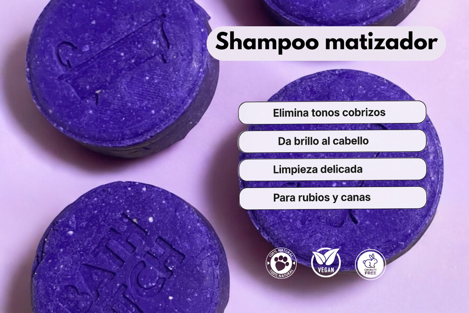 Shampoo Matizador en barra Bath Bitch